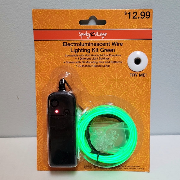Electroluminescent Halloween Wire Lighting Kit - 72" Length Wire - Picture 4 of 5